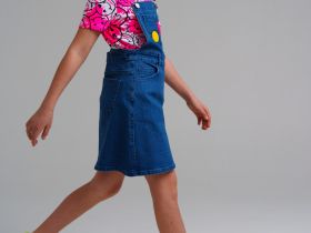 Сарафан текстильный джинсовый для девочек