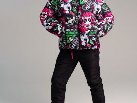 Куртка текстильная с полиуретановым покрытием для девочек