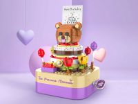 JK1305 Конструктор Музыкальная шкатулка с праздничным медведем