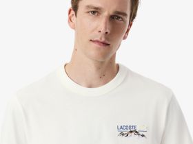 Мужская футболка Lacoste классического кроя из органического хлопка