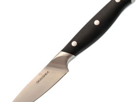 Набор кухонных ножей Okroshka Tartar в подставке, 5 ножей + ножницы, сталь 5cr15mov, рукоять сталь/пластик