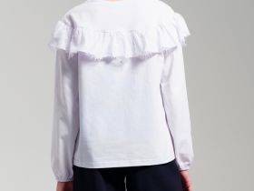 Фуфайка трикотажная для девочек (футболка с длинными рукавами)