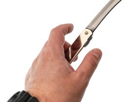 Нож складной Higonokami Nagao Kanekoma, 100мм, сталь SK-5 3 слоя, рукоять нержавеющая сталь серебристая