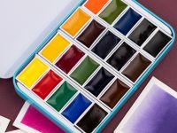 Набор акварели Малевичъ "Veroneze" , кюветы 2,5 мл, 20 цветов, металлическая коробка