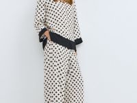 Прямые брюки с принтом, Белый