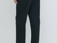 Трикотажные прямые брюки, Черный