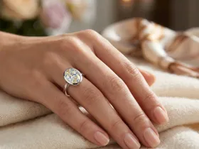 Кольцо из белого золота э4712кц02261352