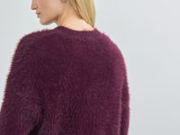 Джемпер из пушистой пряжи, Фиолетовый