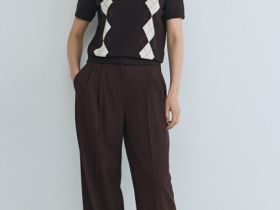 Широкие брюки, Коричневый