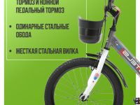 Детский велосипед Stels Strike 18, год 2025, цвет Серый