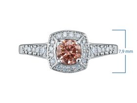 Кольцо из белого золота э0912кц11160500_pink