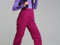 Брюки текстильные с полиуретановым покрытием для девочек