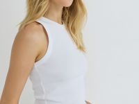 Базовый топ в рубчик, Белый