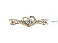 Кольцо из желтого золота с бриллиантами э0301кц04200779