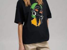 Футболка объемного кроя из хлопкового джерси