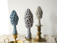 Свеча "Гриб Сморчок" цвета хаки