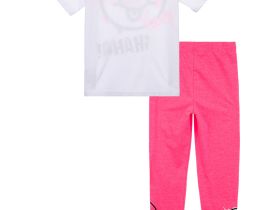 Комплект трикотажный для девочек: фуфайка (футболка), брюки (легинсы)