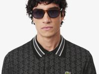 Мужское поло Lacoste классического кроя с монограммой
