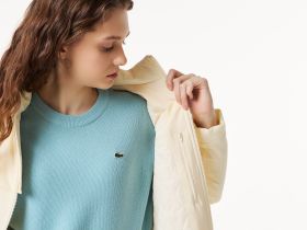 Женская утеплённая куртка-парка Lacoste с эластичным поясом