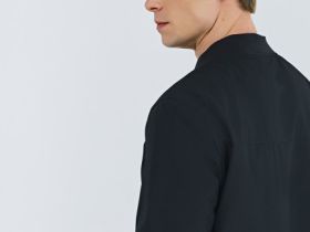 Утеплённый бомбер, Синий