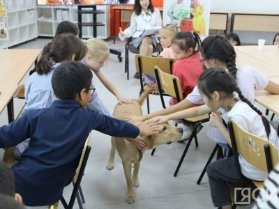 В детской библиотеке Якутска прошло занятие с собакой по кличке Лекси