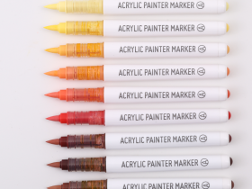 Набор маркеров акриловые Languo, 9 цветов, желто-красные оттенки