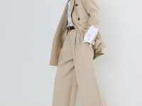 Широкие брюки с шерстью O'STIN x Яндекс Книги, Бежевый