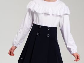 Фуфайка трикотажная для девочек (футболка с длинными рукавами)