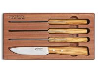 Набор ножей для стейка LionSteel в деревянной коробке - 9001S UL, 4 шт