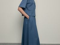 Юбка изо льна и хлопка