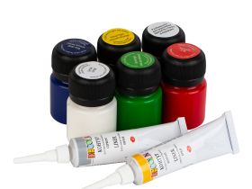 Набор красок по стеклу и керамике "Decola" 5 цв*20 мл +2 контура+разбавитель