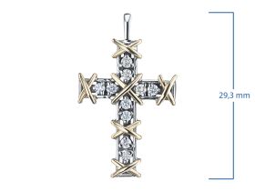 Подвеска из комбинированного золота э4812пд09171700_white