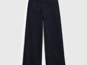 Широкие джинсы Wide Leg для девочек, Черный