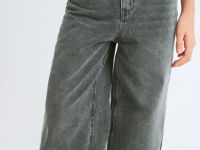 Широкие джинсы Wide Leg для девочек, Серый