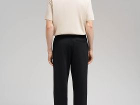 Брюки прямого кроя из футера