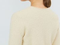 Укороченный кардиган из махровой пряжи, Желтый