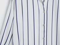 Сатиновая блузка в полоску, Белый