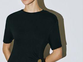 Платье-футболка с декором, Черный