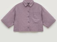 Рубашка изо льна с коротким рукавом