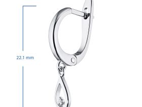 Серьги из белого золота с бриллиантами э0901сг10174700
