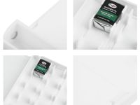 Пенал для акварели пластиковый Гамма, 12 кювет, белый, с палитрой