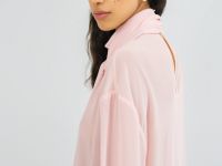Блузка из шифона с шарфом, Розовый