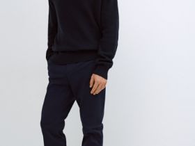 Брюки-чиносы из твила, Синий