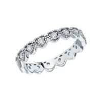 Серебряное кольцо с фианитами