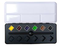 Набор акварели Sennelier "Artists" 6 цв + 6 пустых ячеек в полукюветах, металл