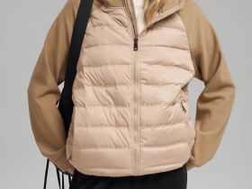 Стеганая куртка с наполнителем из натурального пуха