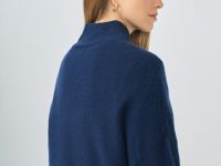 Свитер из мягкой пряжи с шерстью, Синий