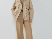Куртка оверсайз на кулиске, Бежевый