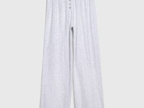 Пижамные брюки из ажурного трикотажа, Серый