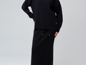 Комплект трикотажный для женщин: джемпер, юбка